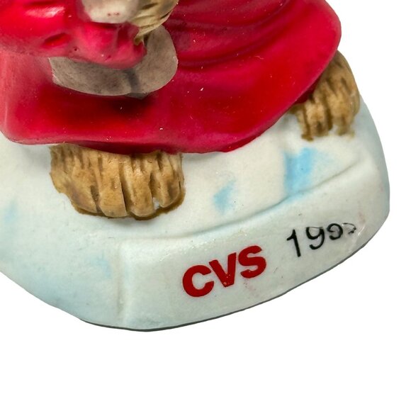 CVS 1997 Traditions Ornament Teddy Bear In Santa Suit Holding Candle & Toy - Picture 6 of 7